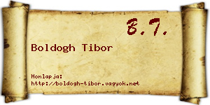 Boldogh Tibor névjegykártya
